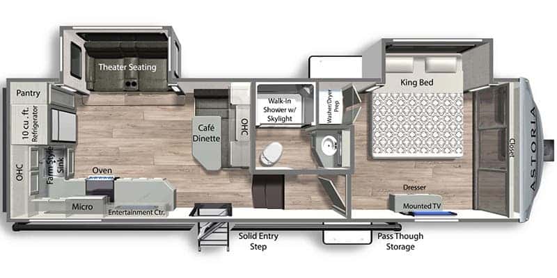 Dutchmen Astoria Half-Ton 260RK floor plan