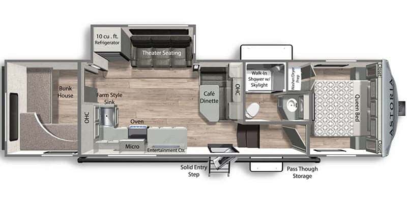 Dutchmen Astoria Half-Ton 298BH floor plan