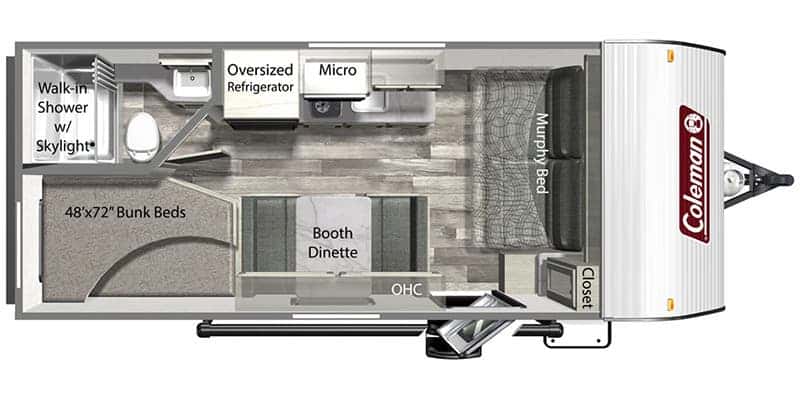 Dutchmen Coleman Lantern LT 18BH floor plan