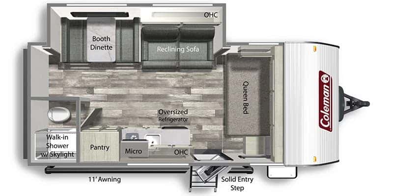 Dutchmen Coleman Lantern LT 18FQ floor plan