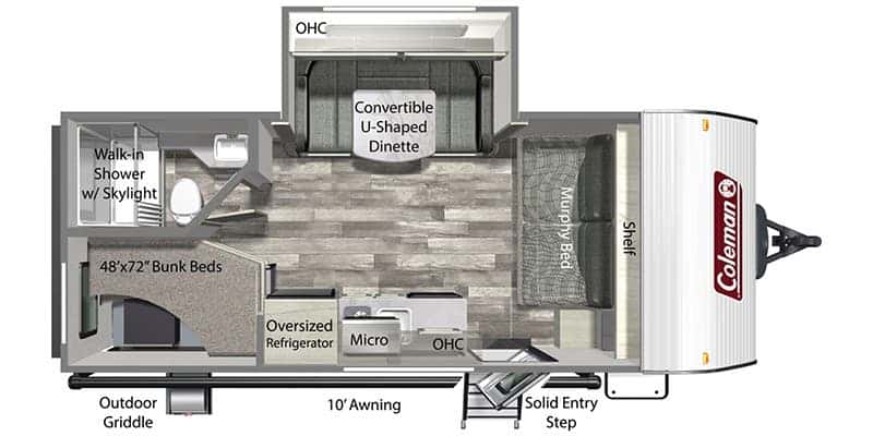 Dutchmen Coleman Lantern LT 19BB floor plan