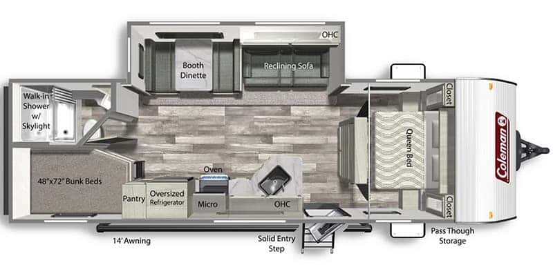 Dutchmen Coleman Lantern LT 262BH floor plan