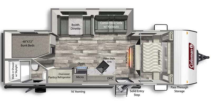 Dutchmen Coleman Lantern LT 263BH floor plan