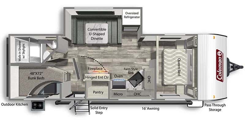 Dutchmen Coleman Lantern 242BH floor plan