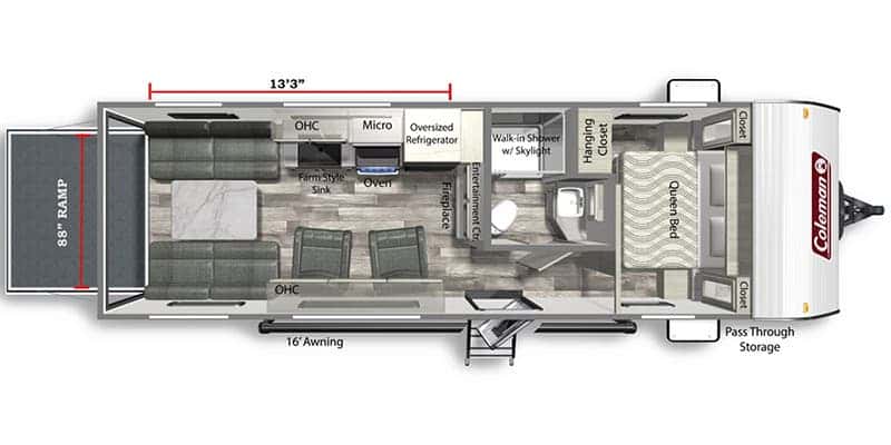 Dutchmen Coleman Lantern 251TQ floor plan