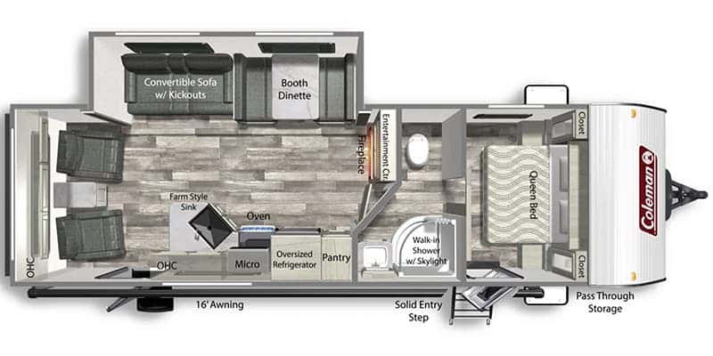 Dutchmen Coleman Lantern 264RL floor plan