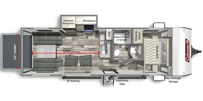 Dutchmen Coleman Lantern 270TQ floor plan