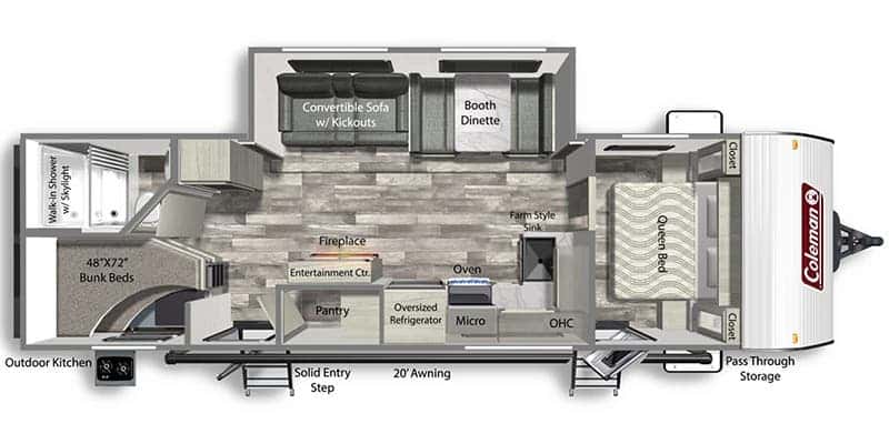 Dutchmen Coleman Lantern 285BH floor plan