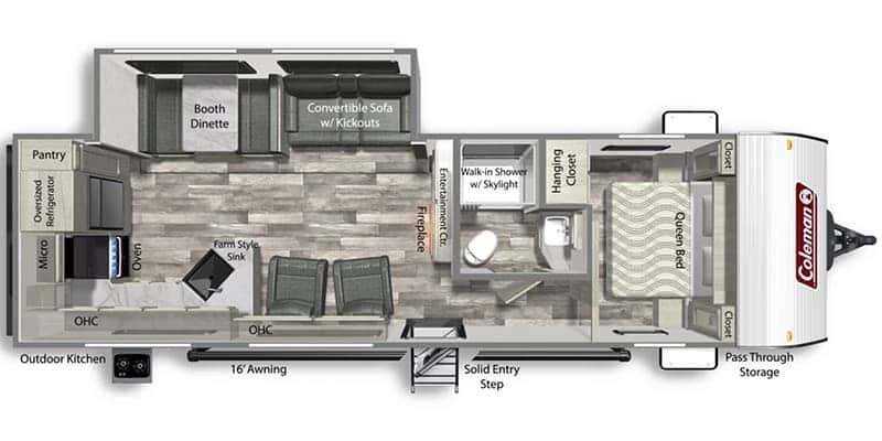 Dutchmen Coleman Lantern 286RK floor plan