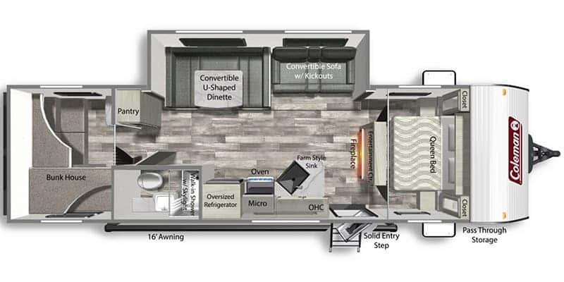 Dutchmen Coleman Lantern 295QB floor plan