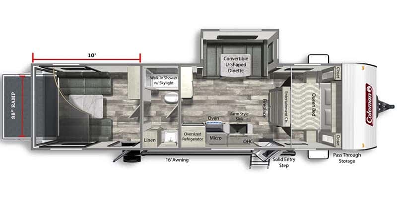 Dutchmen Coleman Lantern 300TQ floor plan