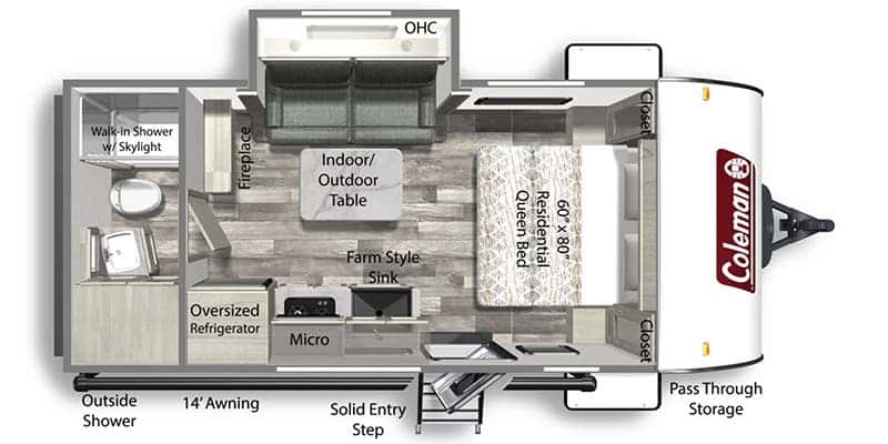 Dutchmen Coleman Light 1805RB floor plan