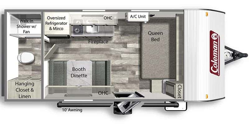 Dutchmen Coleman 17R floor plan