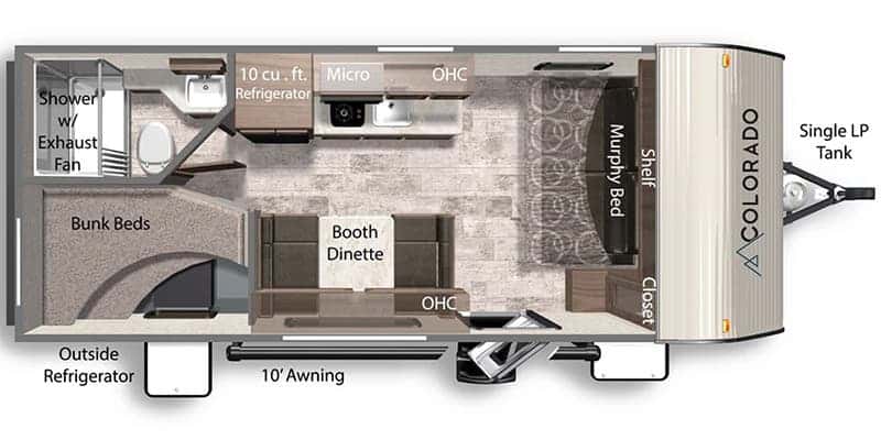 Dutchmen Colorado 19BHC floor plan