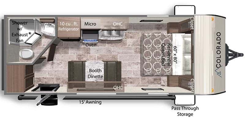 Dutchmen Colorado 19RBCWE floor plan