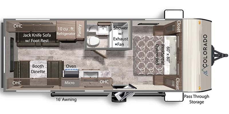 Dutchmen Colorado 21RDC floor plan