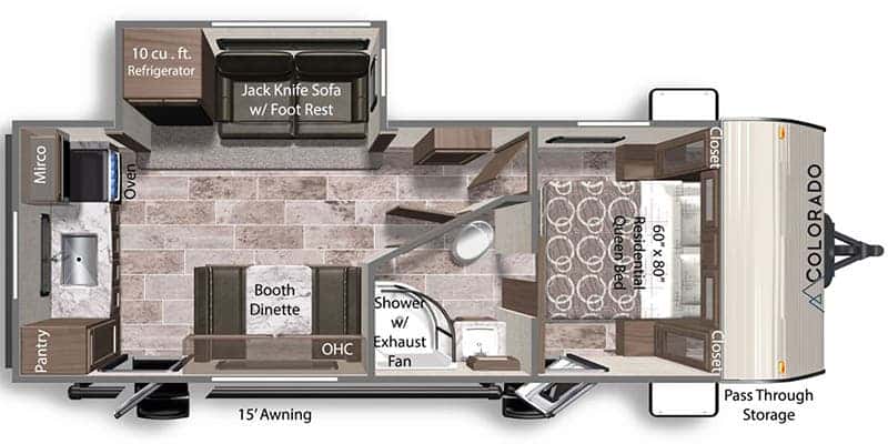 Dutchmen Colorado 23RKCWE floor plan