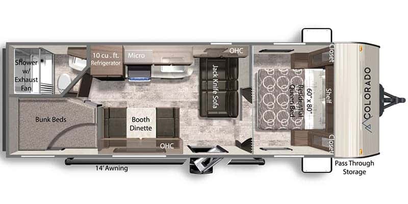 Dutchmen Colorado 24BHC floor plan