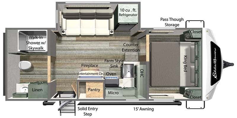 Dutchmen Eddie Bauer 23RB floor plan