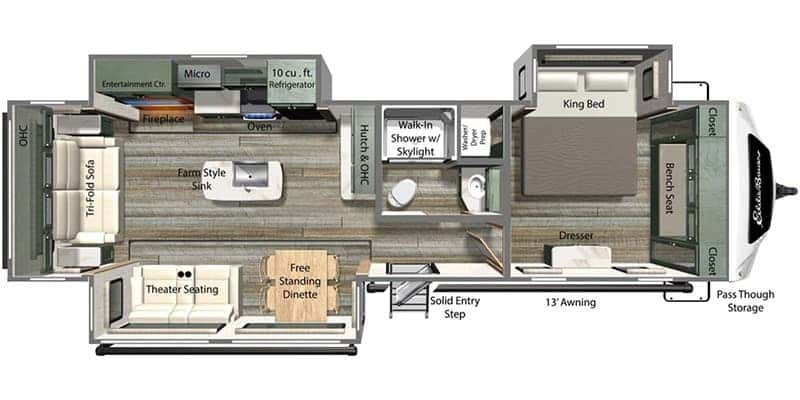 Dutchmen Eddie Bauer 33RL floor plan