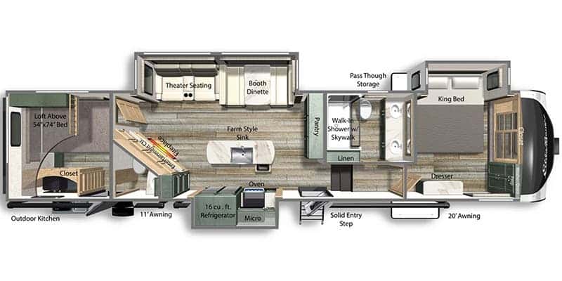 Dutchmen Eddie Bauer 360LF floor plan