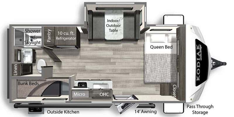 Dutchmen Kodiak Cub 196BH floor plan