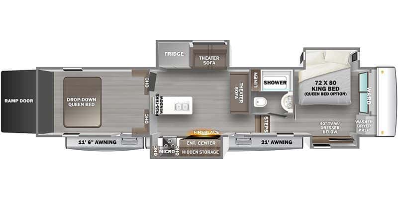 Forest River RiverStone 4513DST floor plan