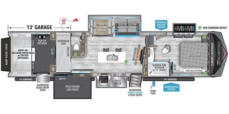 Grand Design Momentum 399TH floor plan