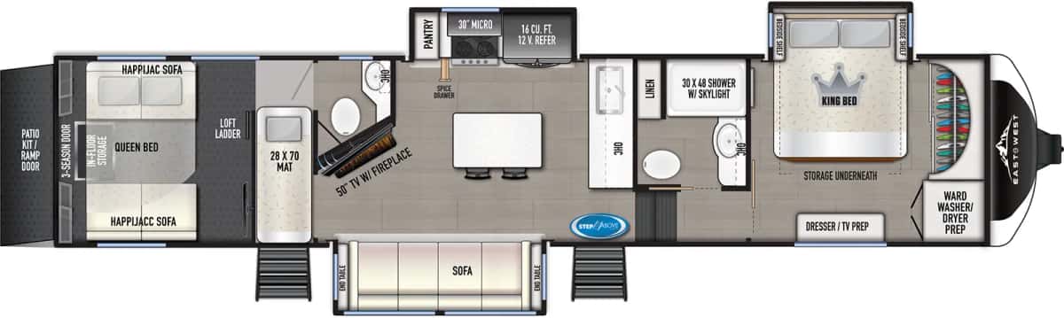 East to West Takoda 350TH floor plan