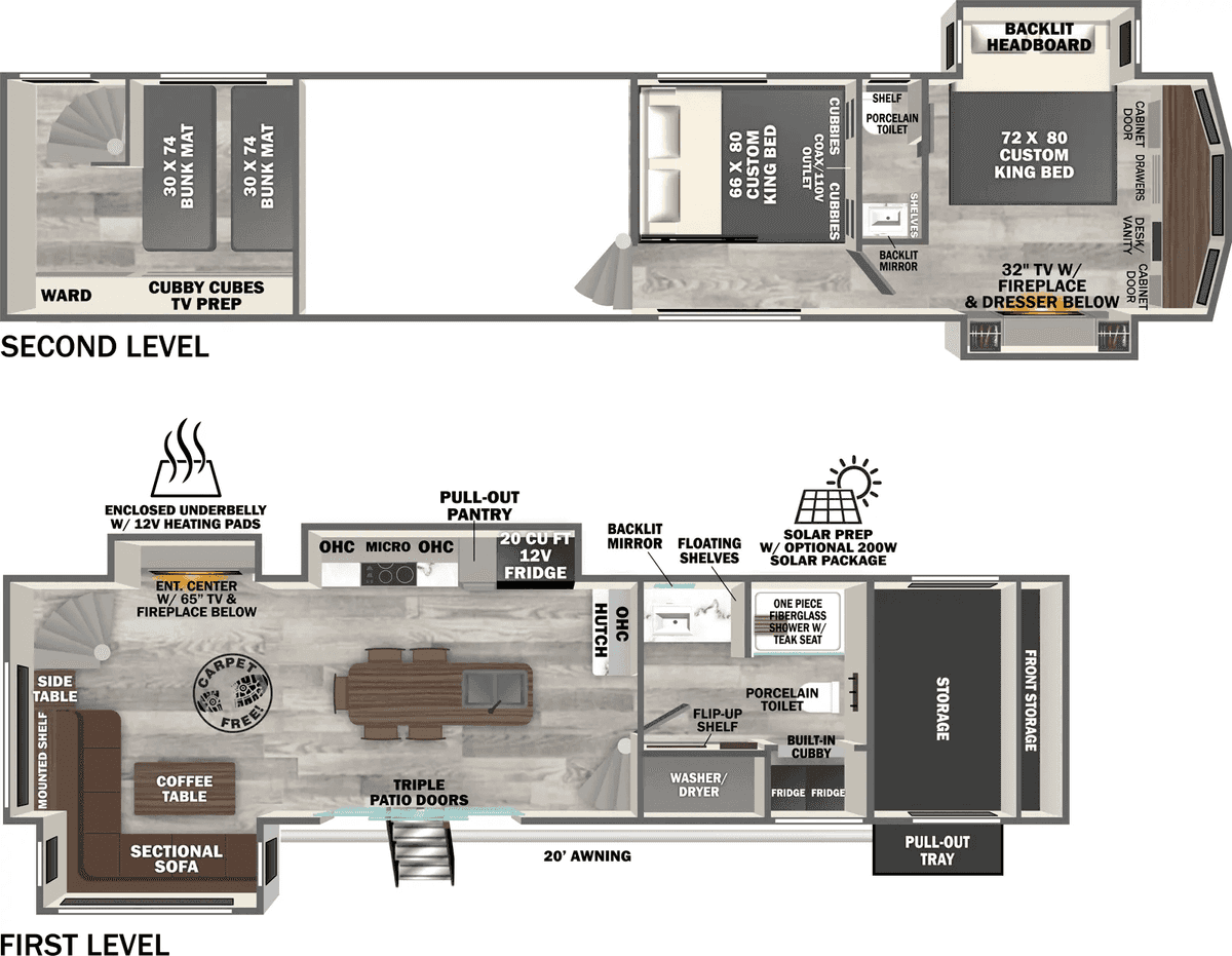 Forest River Salem Hemisphere ROOST43 floor plan