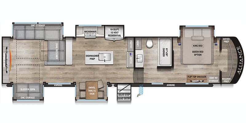 Alliance RV Paradigm 375RD floor plan