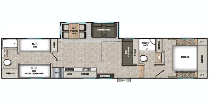 Coachmen Chaparral Lite 368TBH floor plan