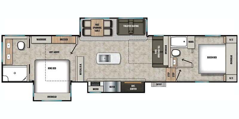 Coachmen Chaparral 381DBL floor plan