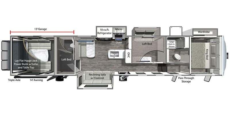 Dutchmen Voltage Triton 4271 floor plan