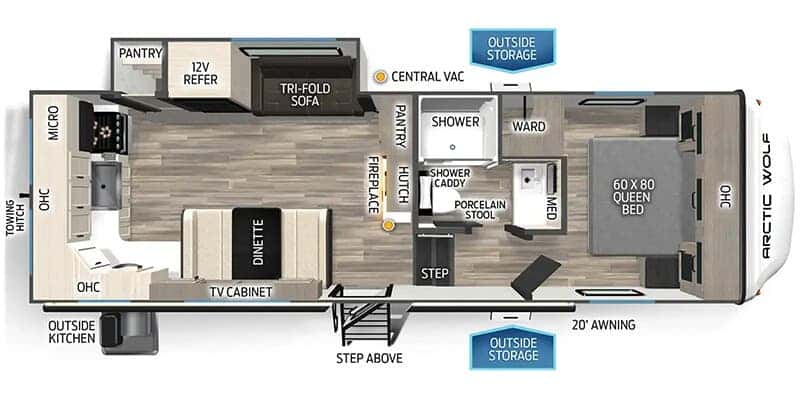 Forest River Cherokee Arctic Wolf 23MLE floor plan
