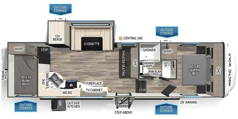 Forest River Cherokee Arctic Wolf 278BHS floor plan