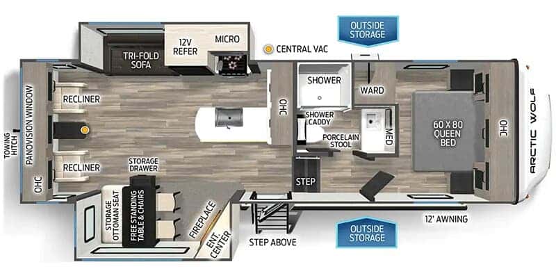 Forest River Cherokee Arctic Wolf 27SGS floor plan