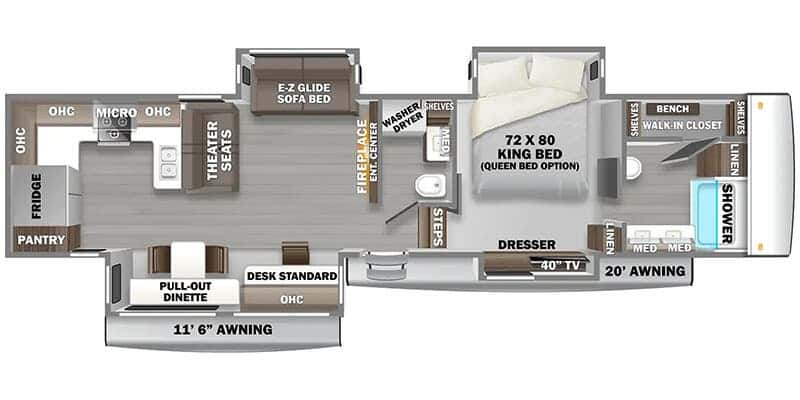 Forest River RiverStone 39RKFB floor plan