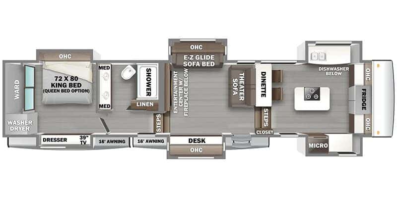 Forest River RiverStone 421FK floor plan