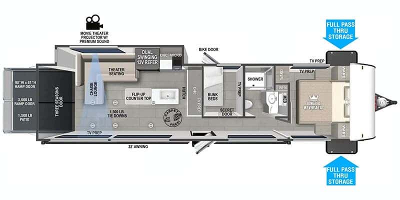 Forest River Salem FSX 30VCVIEW floor plan