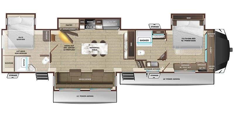 Highland Ridge Open Range 3X 390TBS floor plan