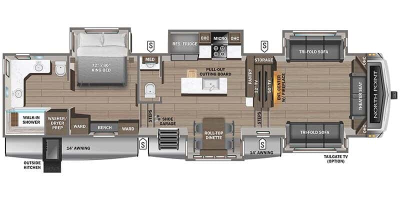 Jayco North Point 382FLRB floor plan