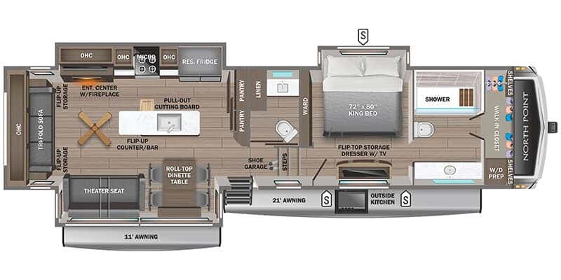Jayco North Point 387FBTS floor plan
