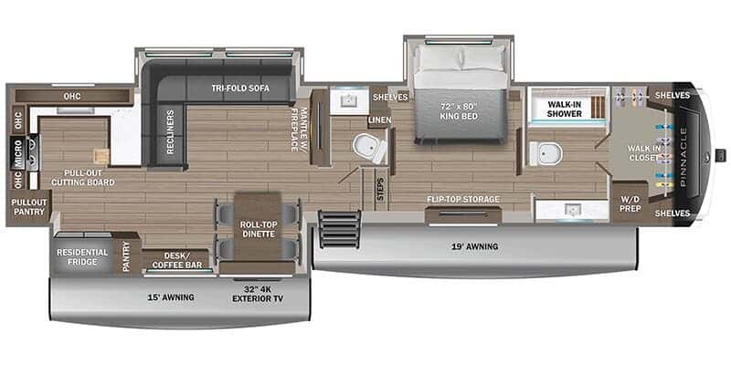 Jayco Pinnacle 38FBRK floor plan