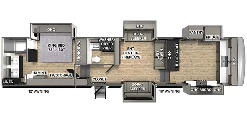 Palomino Columbus 388FKH floor plan
