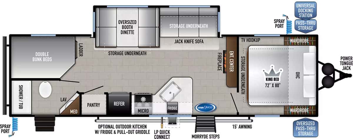 East to West Silver Lake 27K2D floor plan