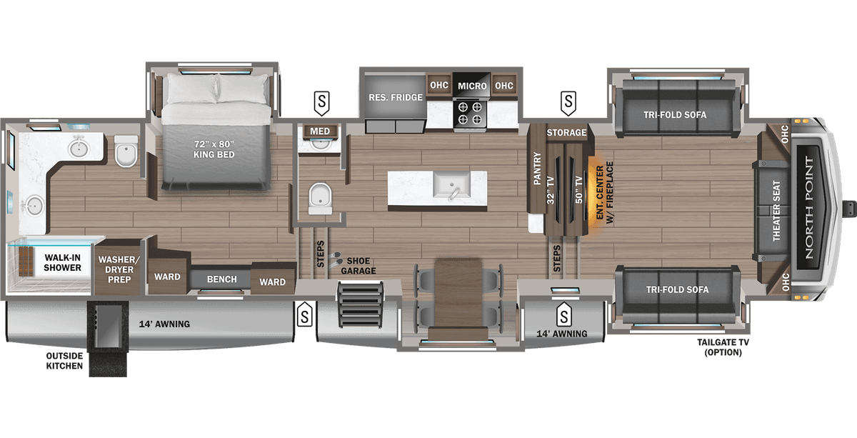 Jayco North Point 382FLRB floor plan