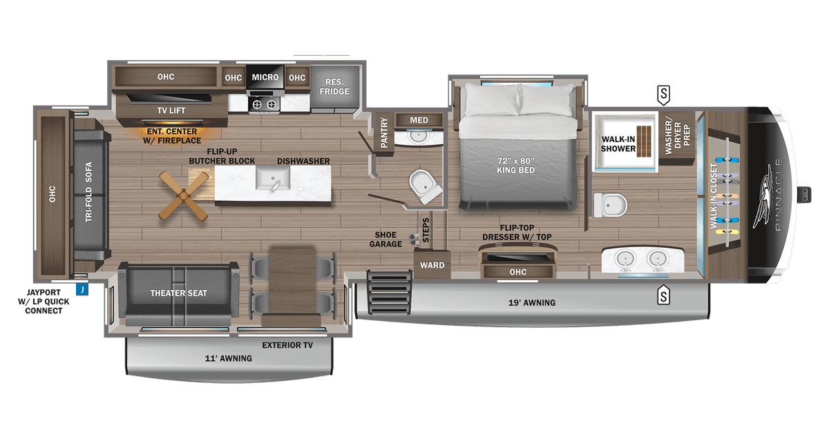 Jayco Pinnacle 36FBTS floor plan