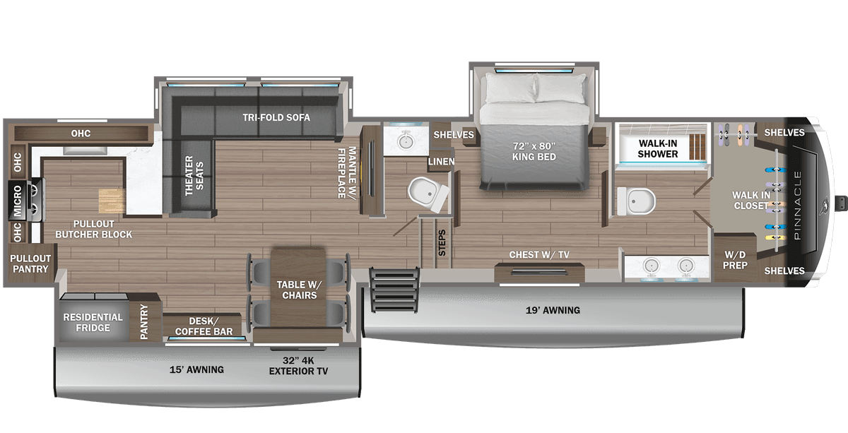 Jayco Pinnacle 38FBRK floor plan