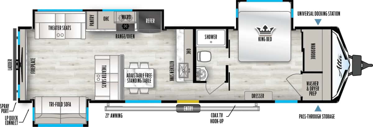 East to West Alta 3250KXT floor plan